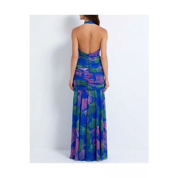 PatBO Ocean Leaf Halterneck Maxi Dress US 6 $850 - Picture 3 of 10